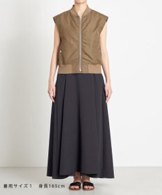 NAVE 【Nave　洗える】リサイクルツイル ノースリーブブルゾン