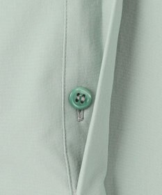 ICB 【洗える】ヴィンテージスパンブロード  バンドカラー長袖ブラウス