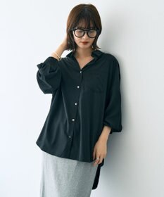 YECCA VECCA バックギャザーロングシャツ