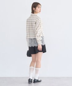 earth music&ecology 【予約】適ON レースヘムシャツ