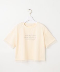 ANY SIS 【洗える】シアーチュールロゴ Tシャツ