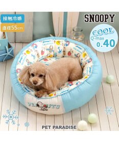 PET PARADISE スヌーピー クールカドラー 《アイス柄》 丸型 Ｍ