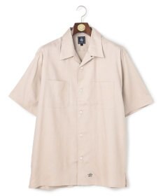 J.PRESS MEN 【J.PRESS ORIGINALS】Rayon Linen Oxford Open Half Sleeve Shirt / Baggy-Fit