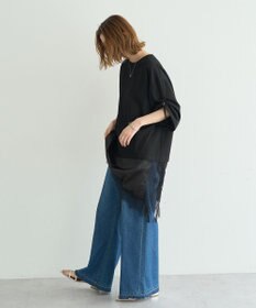 YECCA VECCA ドロストスリーブヘムレースTee