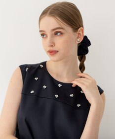 23区 【APPLAUDIR】ノーブルサテン ビジューデザインドレス