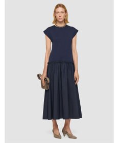 JOSEPH 【洗える】ポプリンジャージー　キャップスリーブドレス