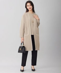 自由区 【洗える】ドライコットンハイゲージニット アウター