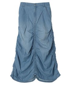 Green Parks ・ＳＵＧＡＲ　ＳＰＯＯＮ　シャーリングデニムスカート