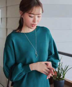 Tiaclasse L 【安田美沙子さん着用・洗える】ボリュームパフスリーブニットチュニック