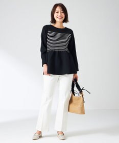 ANY SIS 【洗える】スポンディッシュペプラム ニット