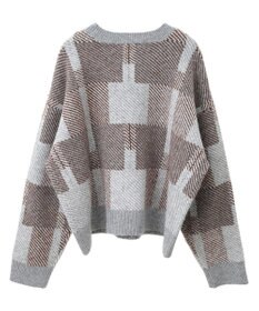 CRAFT STANDARD BOUTIQUE 洗える/チェック柄ニットプルオーバー