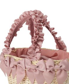 Maison de FLEUR 【2Way】フリルハンドルメイズリボン2Wayカゴバッグ