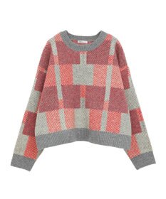 CRAFT STANDARD BOUTIQUE 洗える/チェック柄ニットプルオーバー
