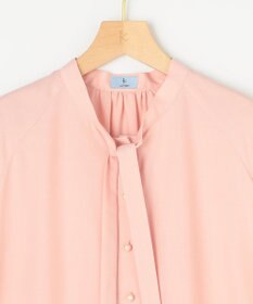 組曲 L 【洗える・イージーケア】シアーカルゼ ボウタイ ブラウス