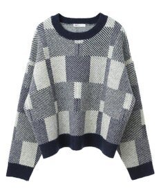 CRAFT STANDARD BOUTIQUE 洗える/チェック柄ニットプルオーバー