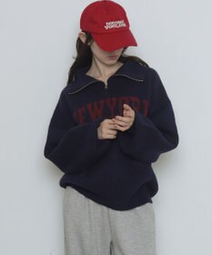 WEGO フラッフィーハーフジップニット