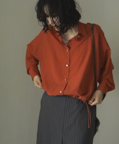 Green Parks 金ボタン裾ドロストシャツ