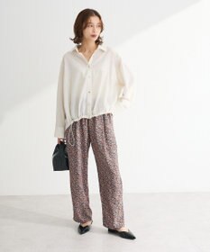 Green Parks 金ボタン裾ドロストシャツ