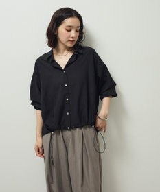 Green Parks 金ボタン裾ドロストシャツ