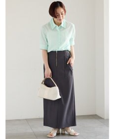 Te chichi フロントZIPトリコットタイトスカート