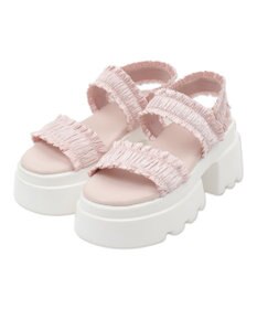 WEGO 厚底フリルギャザーサンダル