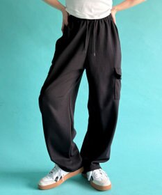 WEGO 【ウエストゴム】スウェットカーゴパンツ