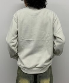 WEGO 【ユニセックス着用ITEM】ワッフルフリースOP刺繍クルートレーナー