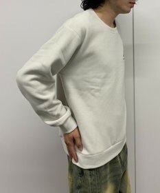 WEGO 【ユニセックス着用ITEM】ワッフルフリースOP刺繍クルートレーナー