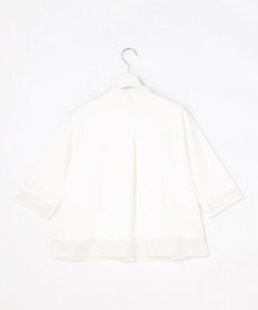 J.PRESS LADIES エンブロコンビ シャツジャージー バンドカラー カットソー