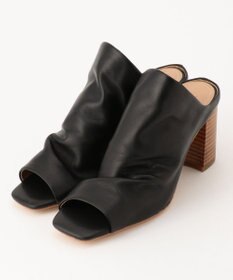 GRACE CONTINENTAL レザースタックヒールサンダル