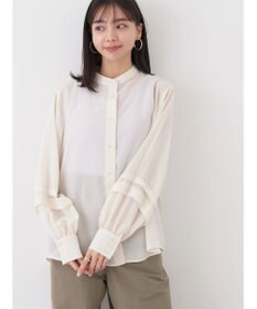 earth music&ecology ボリュームタック袖ブラウス