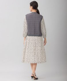 自由区 S 【洗える】テクスチャーコットンブレンドニット ベスト