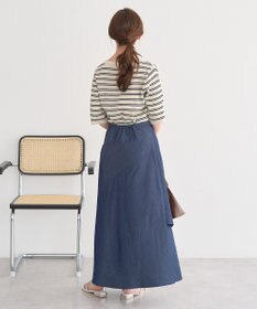 earth music&ecology ヘンリーネック半袖ニットプルオーバー