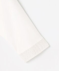 J.PRESS LADIES エンブロコンビ シャツジャージー バンドカラー カットソー