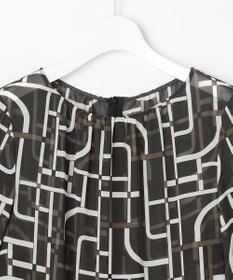 自由区 S ジオメトリックレトロプリント ワンピース