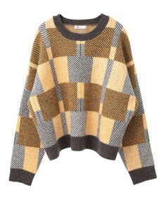 CRAFT STANDARD BOUTIQUE 洗える/チェック柄ニットプルオーバー