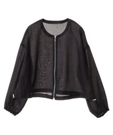 earth music&ecology シアーショートシャツブルゾン