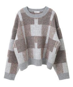 CRAFT STANDARD BOUTIQUE 洗える/チェック柄ニットプルオーバー