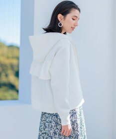 組曲 フード付きバックフリル パーカー