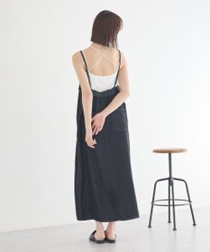 earth music&ecology ダブルジップデニムキャミワンピース