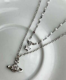 WEGO L2連ムーンキラキラネックレス