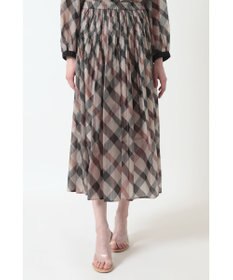 DAKS ハウスチェック シアー リップル スカート
