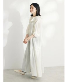 CRAFT STANDARD BOUTIQUE インド綿フリル衿ワンピース