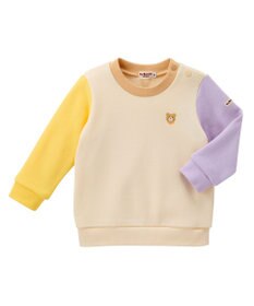 MIKI HOUSE HOT BISCUITS 【70-120cm】【Everyday Series】ワンポイント くすみカラー裏毛パイルトレーナー