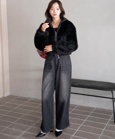 WEGO 【25年秋冬新作】フェイクファーショートブルゾン