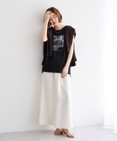 YECCA VECCA サテンフレアスカート