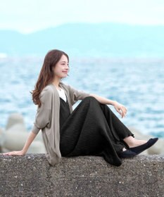 Tiaclasse L 【洗える】体型カバーも叶うドルマンニットカーディガン