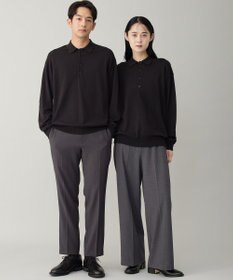 UNFILO MENS 【男女兼用】ソフトサーモ アンチピリングニット ポロ ブラック