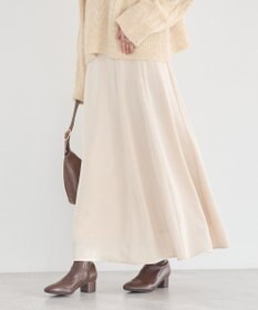 earth music&ecology サテンフレアスカート