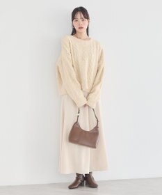 earth music&ecology サテンフレアスカート